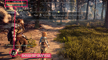 Horizon Zero Dawn - Eat Berries to Regain Health