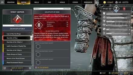 God of War Gauntlets of Zeus
