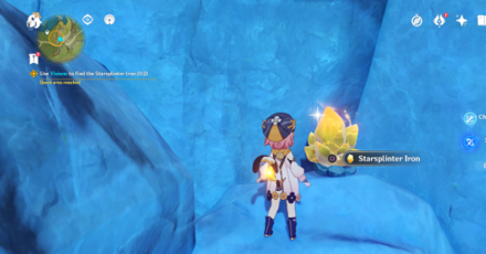 Genshin Impact - Starsplinter Iron Location - Mountain Wall