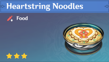 Genshin Impact - Dragon Beard Noodles Where to buy recipe and effects