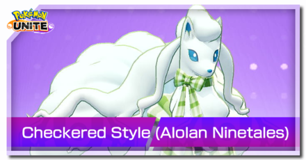 Pokemon UNITE - Holowear Alolan Ninetales Checkered Style Top Image