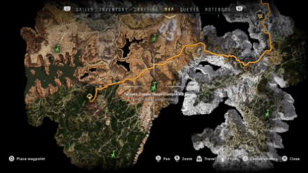 Horizon Zero Dawn Copper Deeps Tallneck Map Location