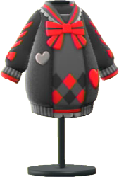 ACNH - Ribbon & Hearts Knit Dress Image