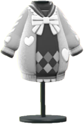 ACNH - Ribbon & Hearts Knit Dress Image