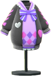 ACNH - Ribbon & Hearts Knit Dress Image