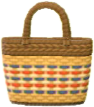 Striped Basket Bag Image