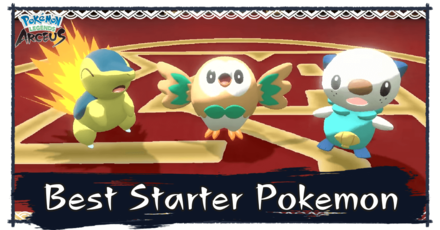 Pokemon Legends Arceus Best Starter Pokemon