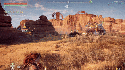 Horizon Zero Dawn - Fight Machines and Level Up