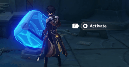 Genshin - The Narrows Secret Room Puzzle - 2 - Activate the Blue Daisies of Day and Night to Open the Gate