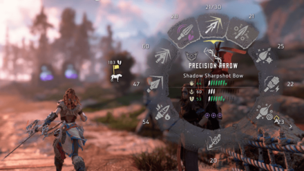Horizon Zero Dawn - Select the Precision Arrow Ammunition