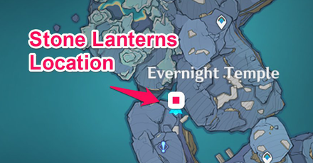 Genshin - Stone Lanterns - Location in Enkanomiya