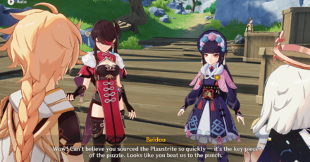 Genshin - Interlude Chapter Act I - Bygones Times Like Dust Passing 1 - Head to the Worksite to Meet Beidou and Yun Jin