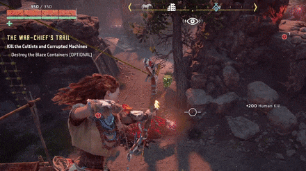 Horizon Zero Dawn - Shoot the Blaze Barrels
