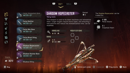 HZD Shadow Ropecaster