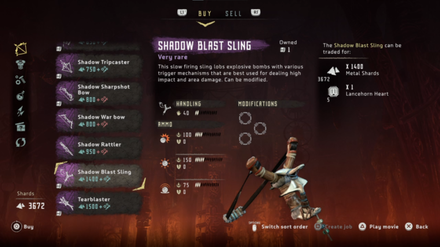 HZD Shadow Blast Sling
