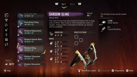 HZD Shadow Sling