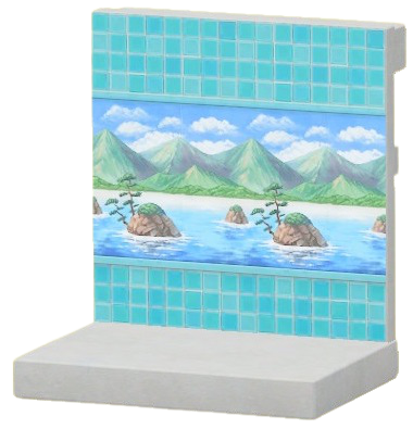 ACNH - Bathhouse Wall Image