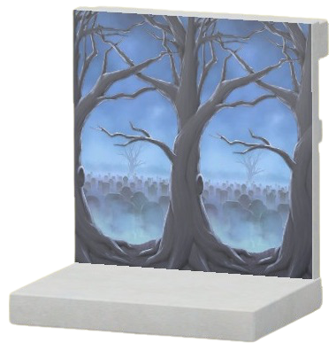 ACNH - Graveyard Wall Image