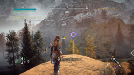 Areas over scenery Horizon Zero Dawn
