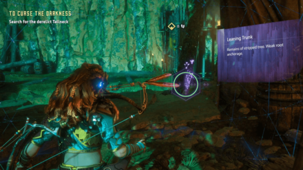 Horizon Zero Dawn - Push Over Leaning Tree Trunk