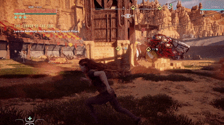 Horizon Zero Dawn - Lure the Behemoth to the Pillar