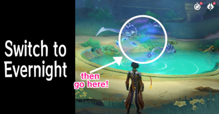 Genshin - Switch to Evernight then use the Ghostfish