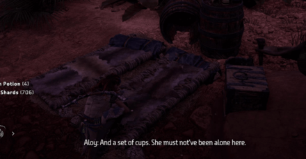 Horizon Zero Dawn - Sun and Shadow - Investigate Camp.png