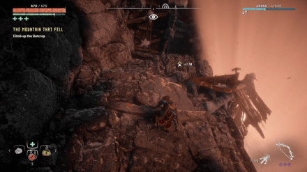 Horizon Zero Dawn - Climb to the Outcrop