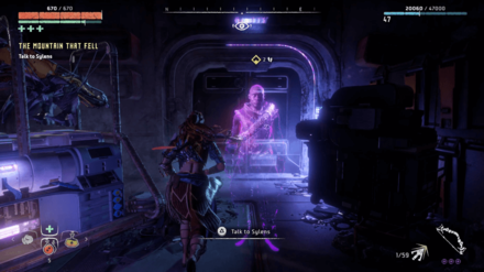 Horizon Zero Dawn - Speak to Sylens at the Workshop