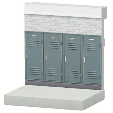 ACNH - Gray Locker-Room Wall Image