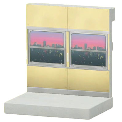ACNH - Train-Window Wall Image