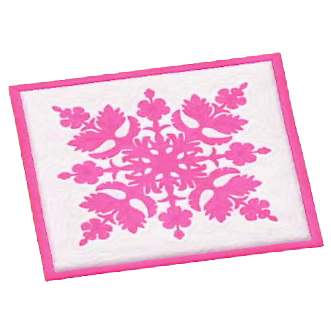 ACNH - Pink Hawaiian Quilt Rug Image