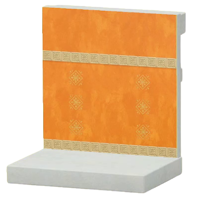 ACNH - Orange Moroccan-Style Wall Image