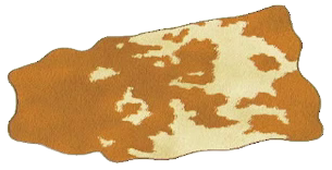 ACNH - Light-Brown Cow-Print Rug Image
