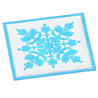 ACNH - Blue Hawaiian Quilt Rug Image