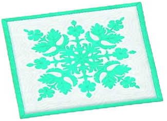 ACNH - Green Hawaiian Quilt Rug Image