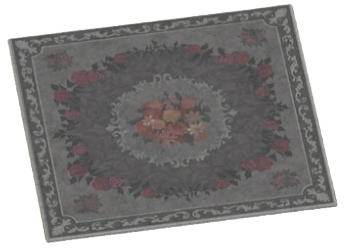 ACNH - Elegant Black Rug Image