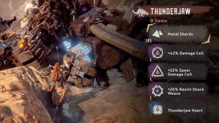 Horizon Zero Dawn - Thunderjaw Loot