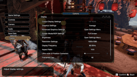 MH Rise - PC Advanced Graphics Settings In-Game Options Step 2