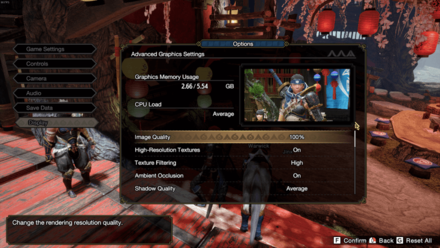 MH Rise - PC Advanced Graphics Settings In-Game Options Step 4