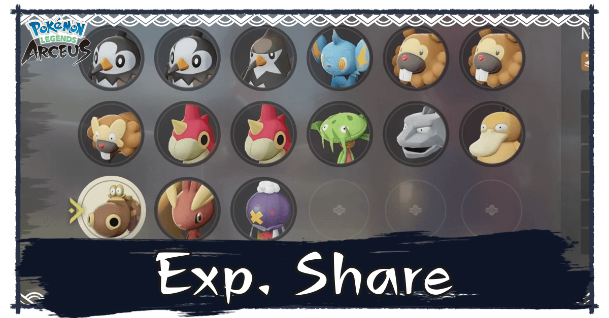 Pokemon Legends Arceus Exp Share