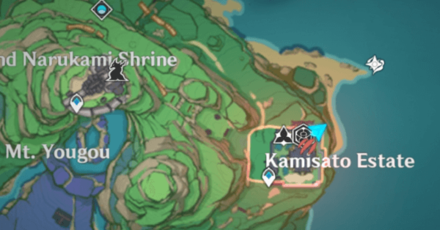 Genshin - Kamisato Estate Hiding Spot 1 Map