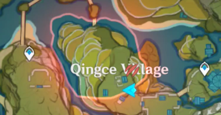 Genshin - Qingce Village Hiding Spot 1 Map