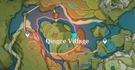 Genshin - Qingce Village Hiding Spot 3 Map