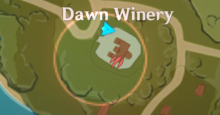Genshin - Dawn Winery Hiding Spot 1 Map