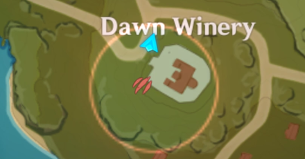 Genshin - Dawn Winery Hiding Spot 2 Map