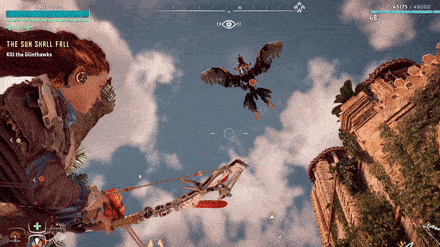 Horizon Zero Dawn - Use Fire Arrows on Glinthawks