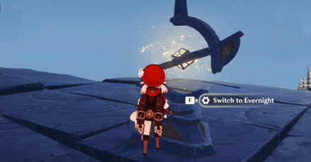 Genshin - Switching to Evernight in the Evernight Temple Maze