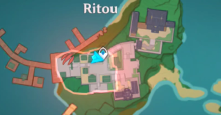 Genshin - Ritou Hiding Spot 2 Map