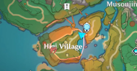 Genshin - Higi Village Hiding Spot 4 Map